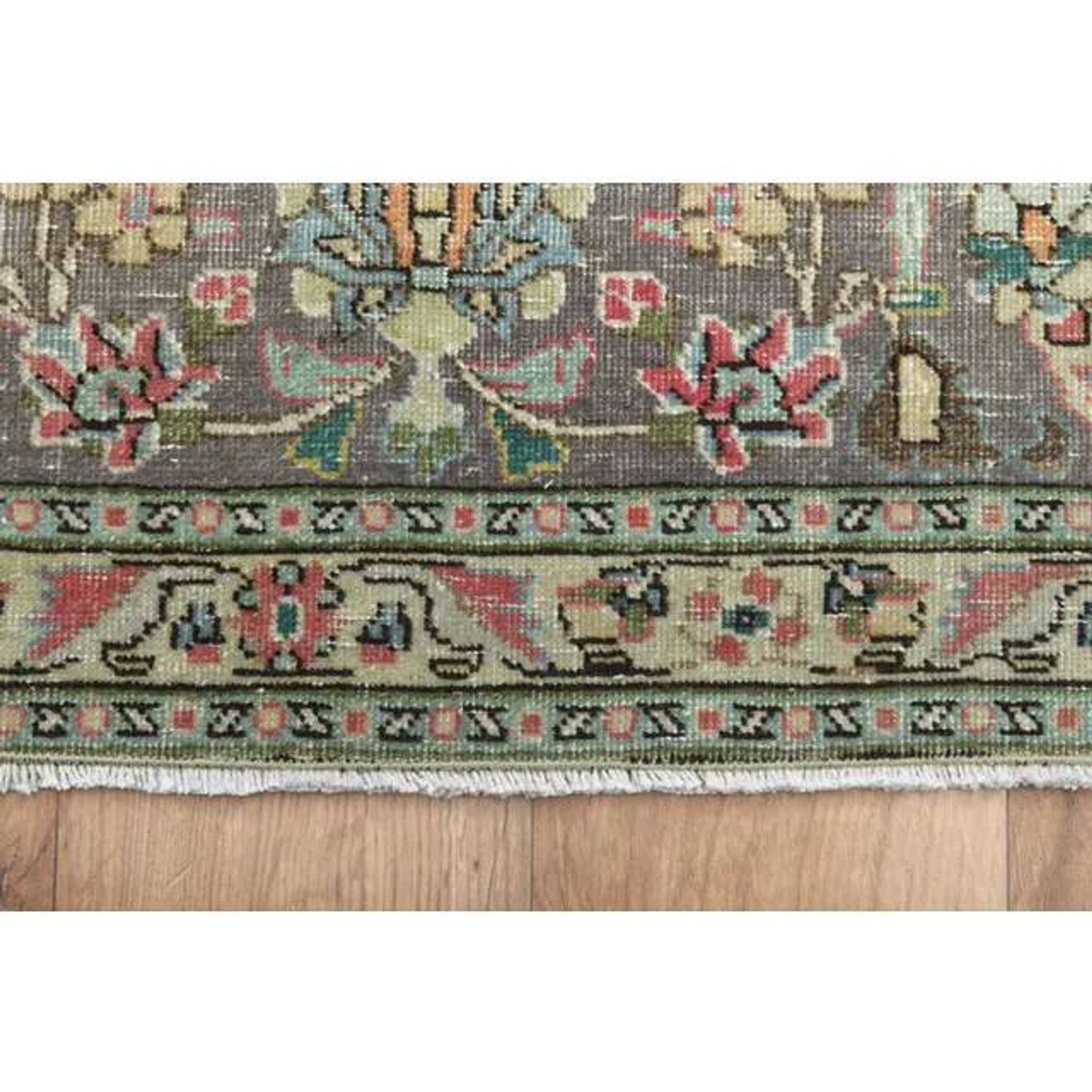 1970s Vintage Persian Handmade Wool Red Area Rug 296x391