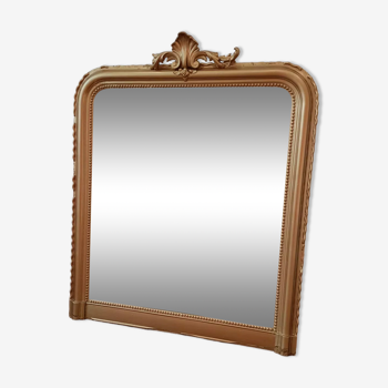 Miroir ancien à fronton 119x99 cm