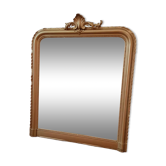 Miroir ancien à fronton 119x99 cm
