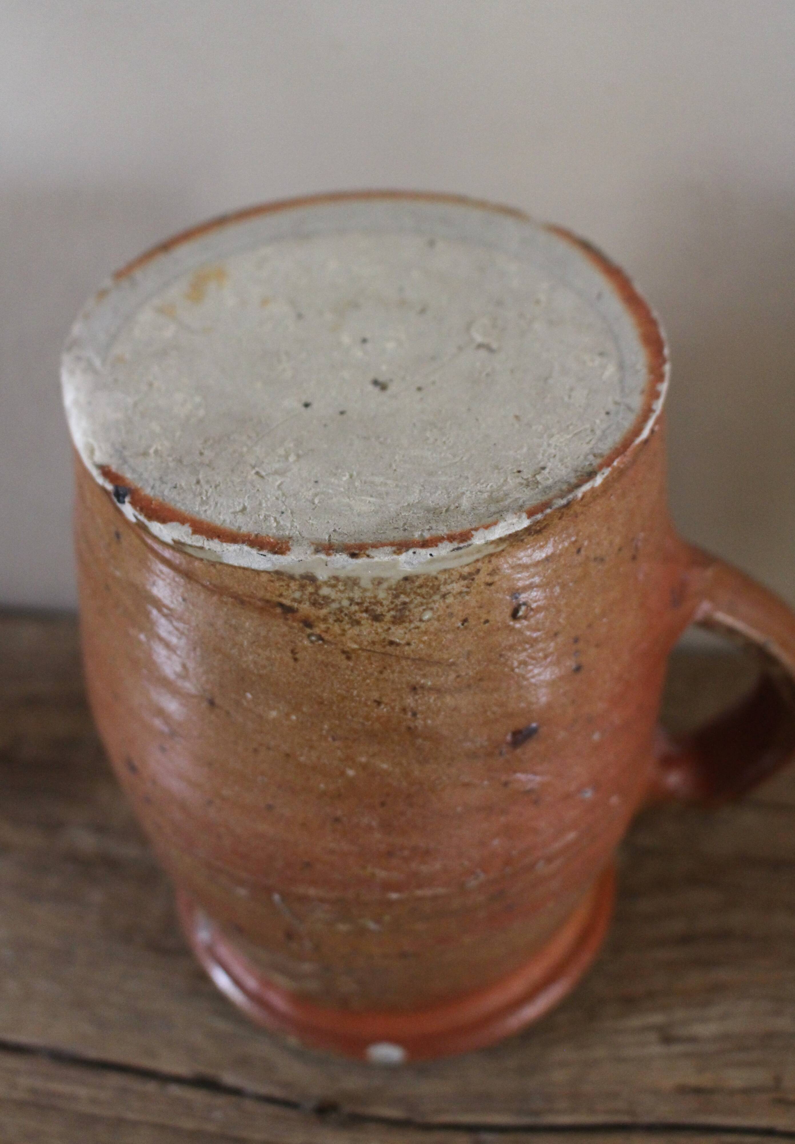 Round-handled terracotta pot vase