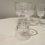 Set of 6 crystal stemmed glasses