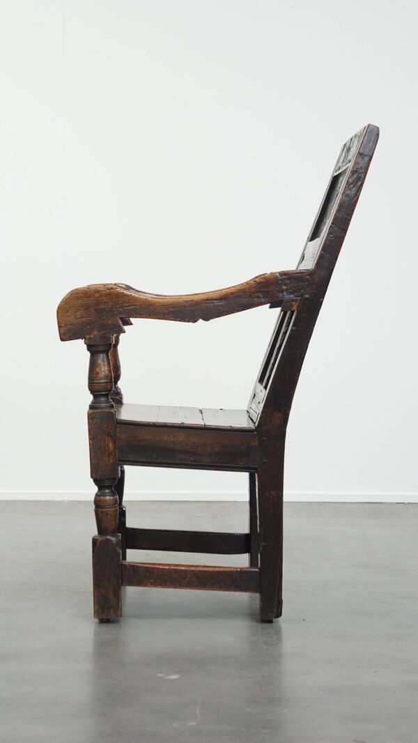 Chaise / chaise d'appoint en chêne antique du XVIIe siècle