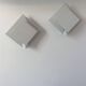 Pair of vintage wall lights, white lacquered metal, Netherlands 1970s