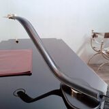Cobra leather desk lamp by Traso Milano 1988