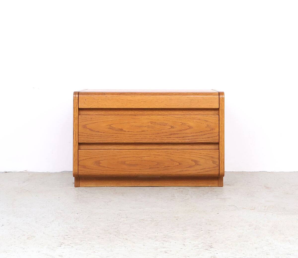 Set of vintage oak bedside tables from Moser, Germany, 1970s