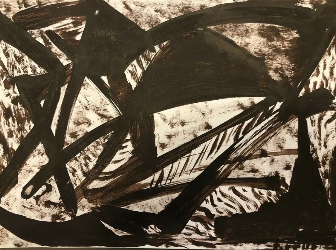 Painting art brut on paper