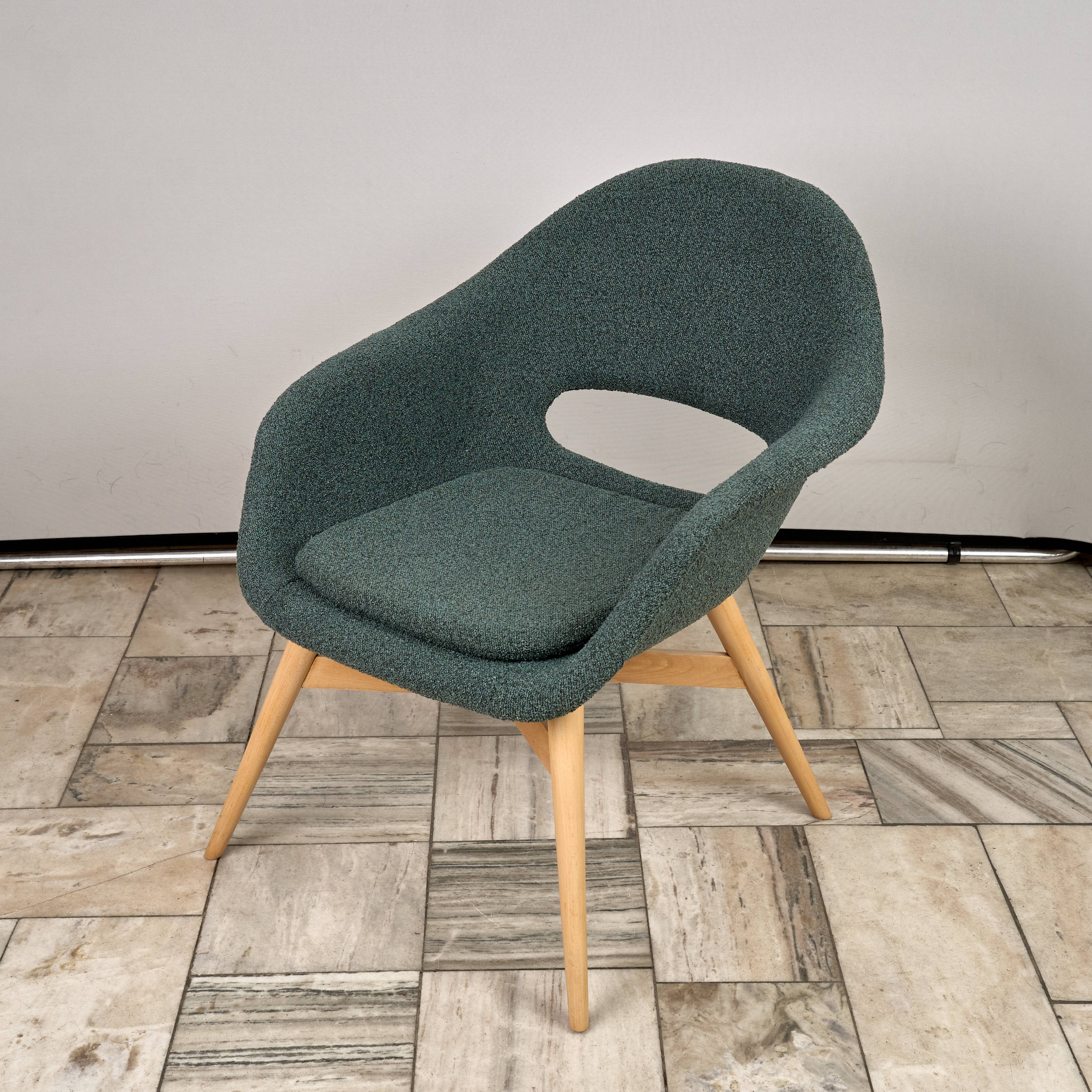 Vintage Shell Lounge Chair by Miroslav Navratil, 1960s, Czechoslovakia