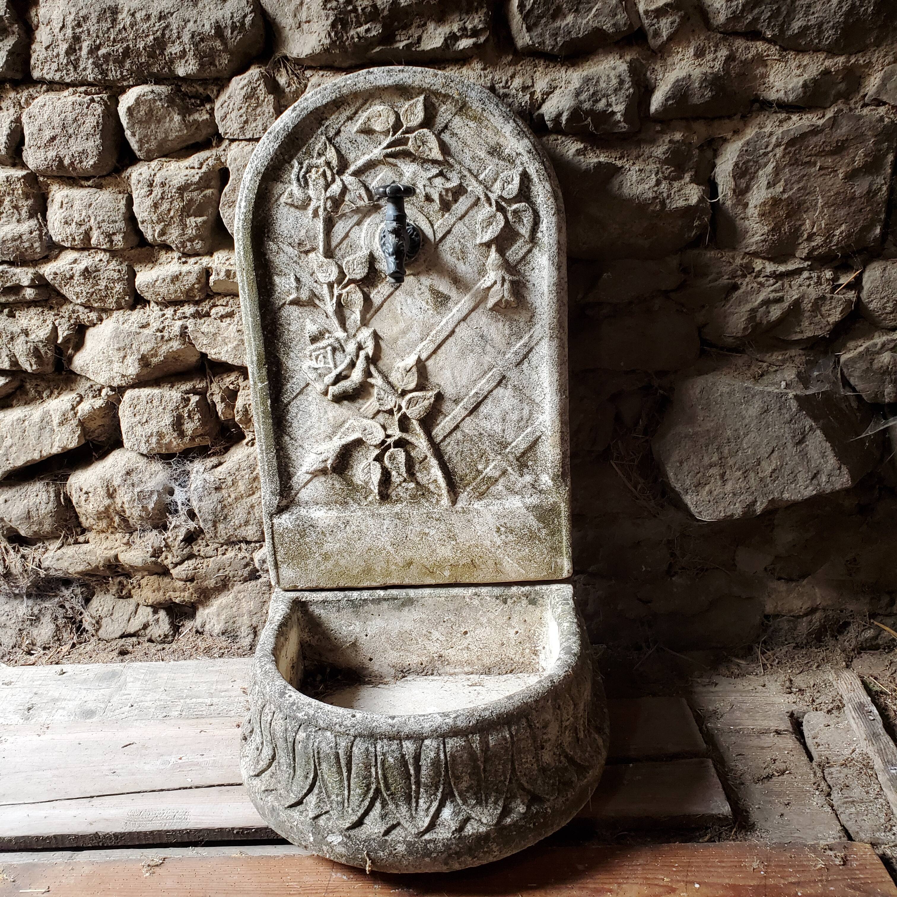 Reconstituted stone fountain