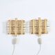 HANS-AGNE JAKOBSSON. Pair of wall lights, glass/brass