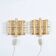 HANS-AGNE JAKOBSSON. Pair of wall lights, glass/brass