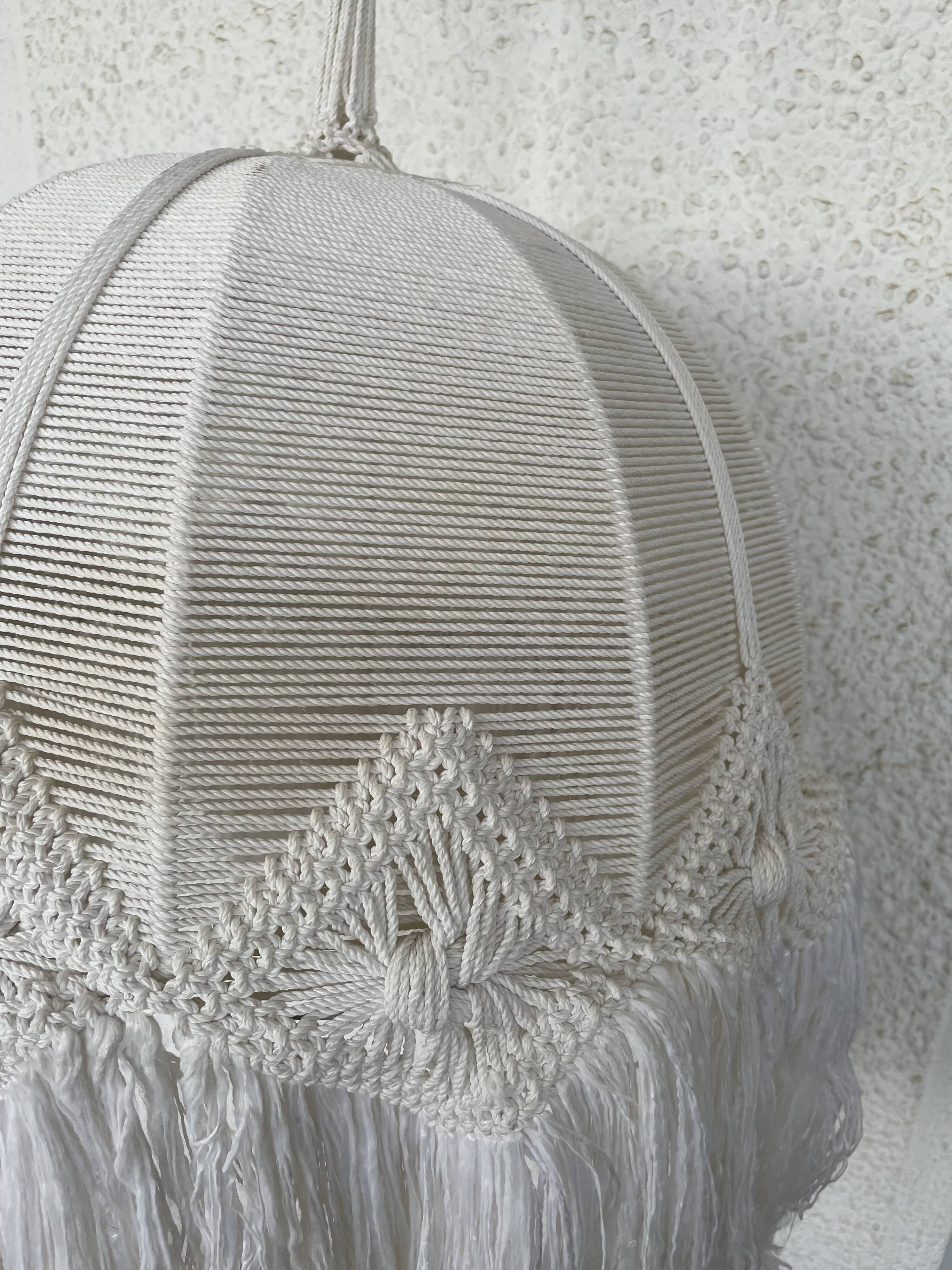 Macramé hanging lamp