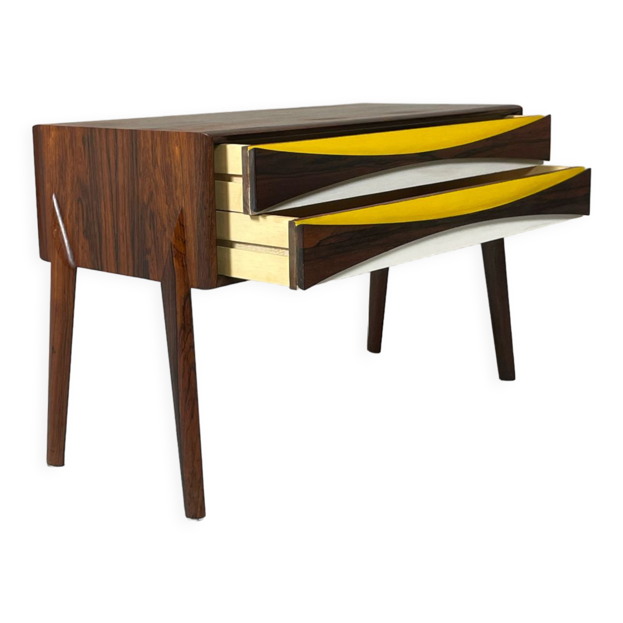 Palisander beside chest by Niels Clausen for N.C. Møbler