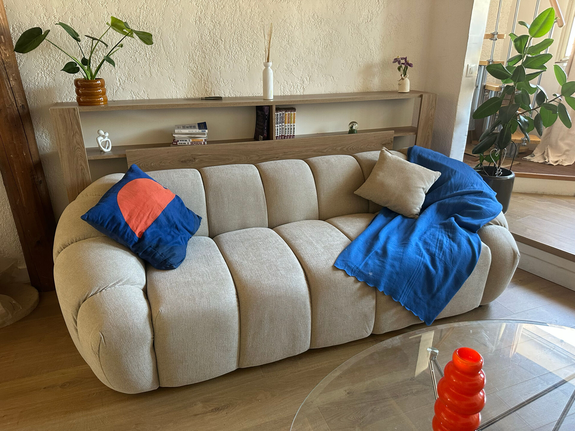 Two-seater sofa - contemporary design - as new condition