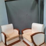 Pair of club dedign armchairs