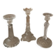 Lot of vintage glass candlesticks