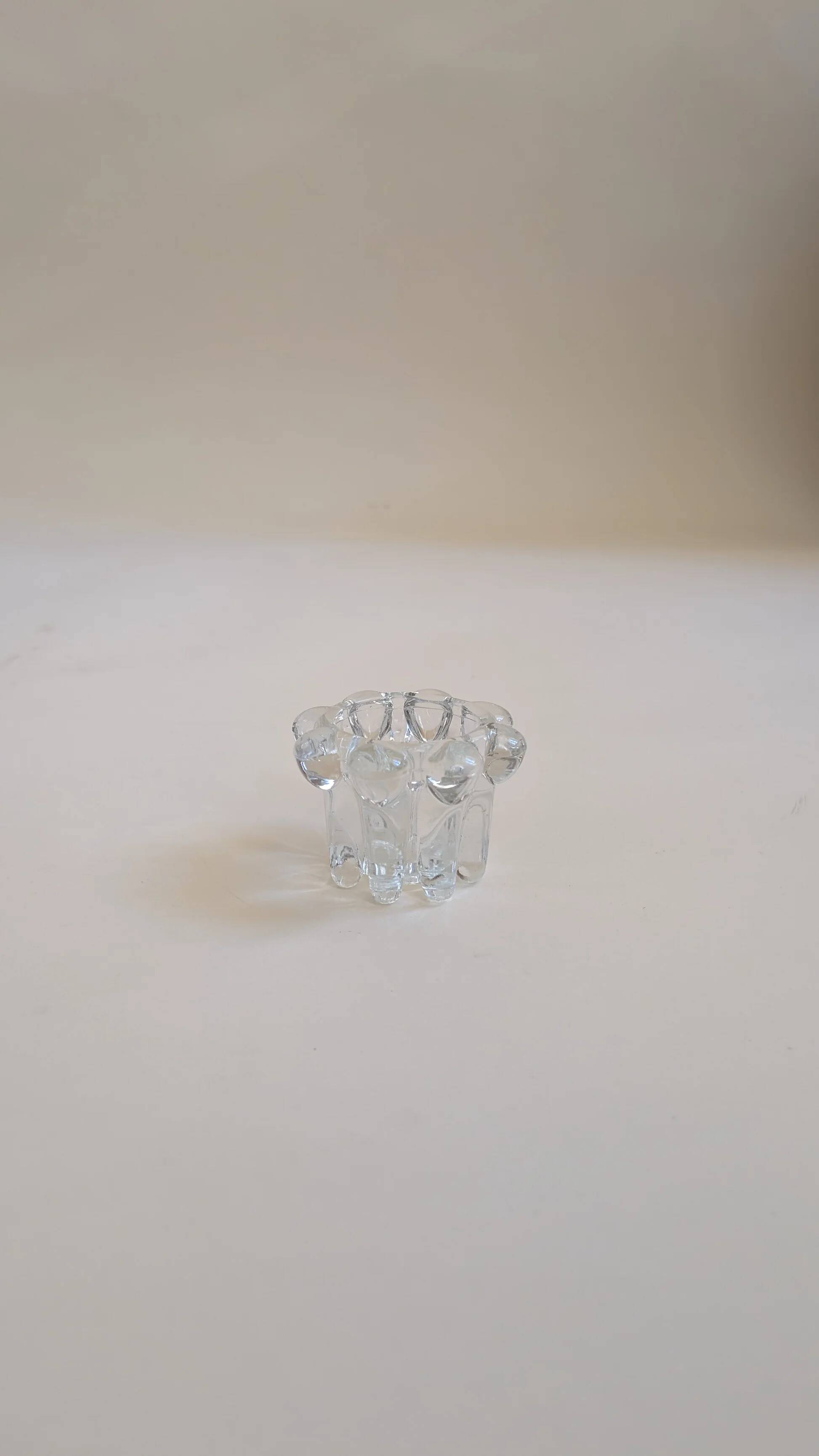 Glass candle holder, made in France, from Reims