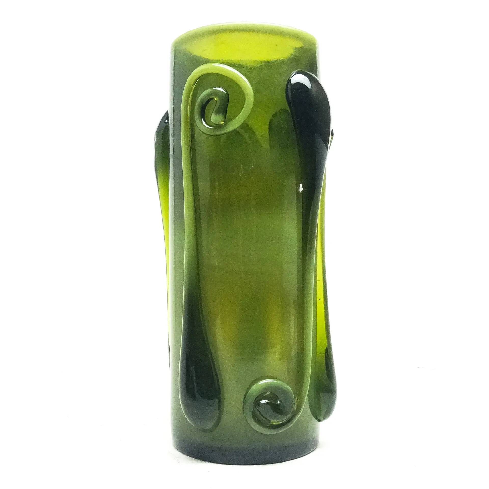 Art Nouveau vase, glass, designed by J. Słuczan-Orkusz, Poland, 1970s