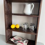 Patinated wood shelf