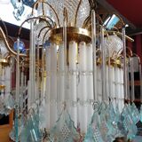 Vintage fountain chandelier glass and plexiglass