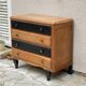 Chest of drawers black and raw wood 1930s