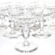 6 old champagne cups cristal cut from olives oves - Baccarat St Louis