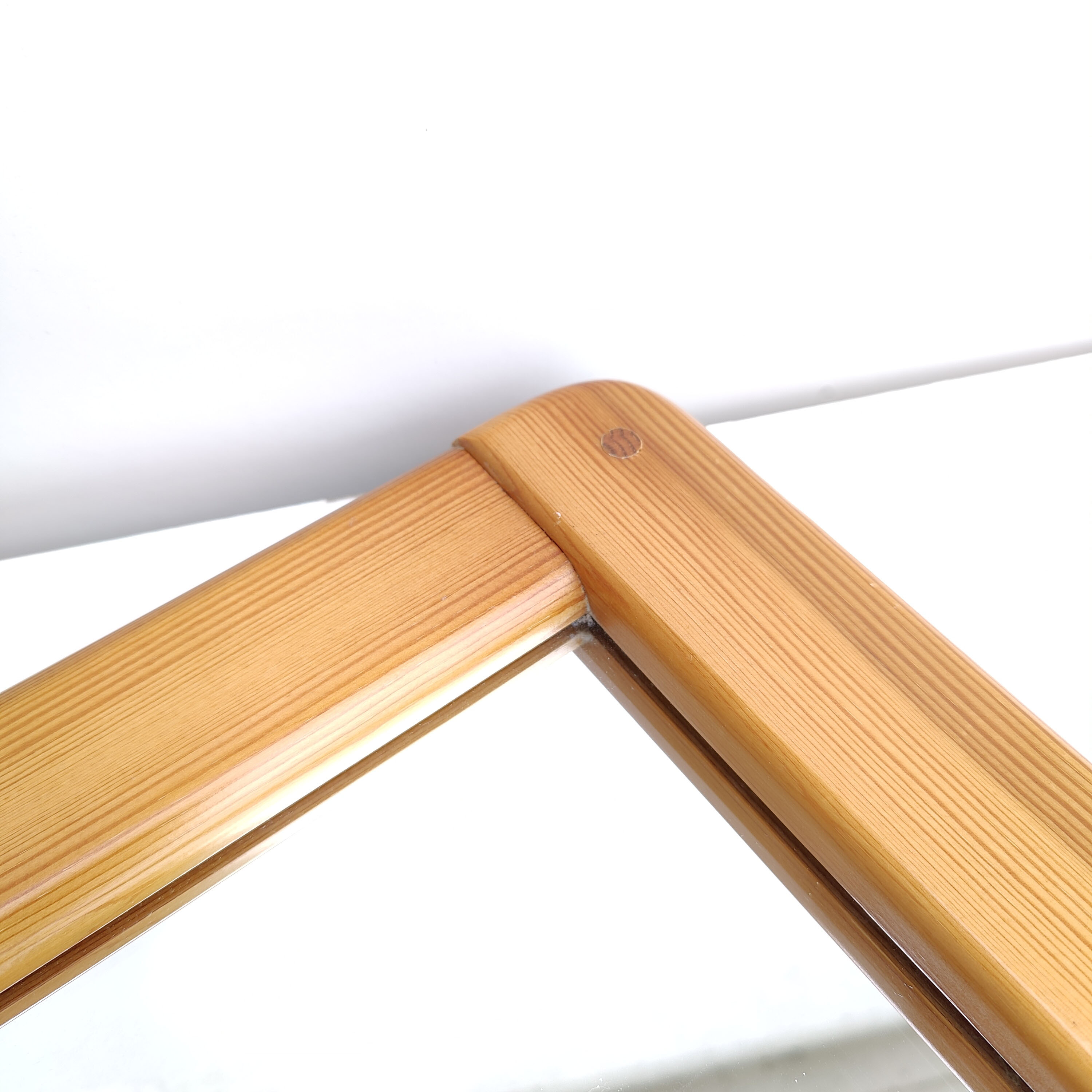 Vintage light wood mirror