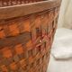 Cache pot en osier vintage