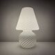 Murano mushroom lamp Italy vintage spiral decor glossy white