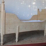 Retractable sofa bed of the Austrian Tyrole in natural wood