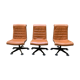 Conference armchair in fawn leather - 1980