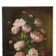 Pink Flowers Still Life Colorful Painting Signed 35x25cm