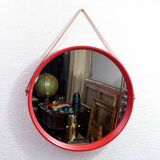 Vintage round Scandinavian mirror 1970