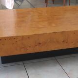 Wooden table with burl by Jean Claude Mahey