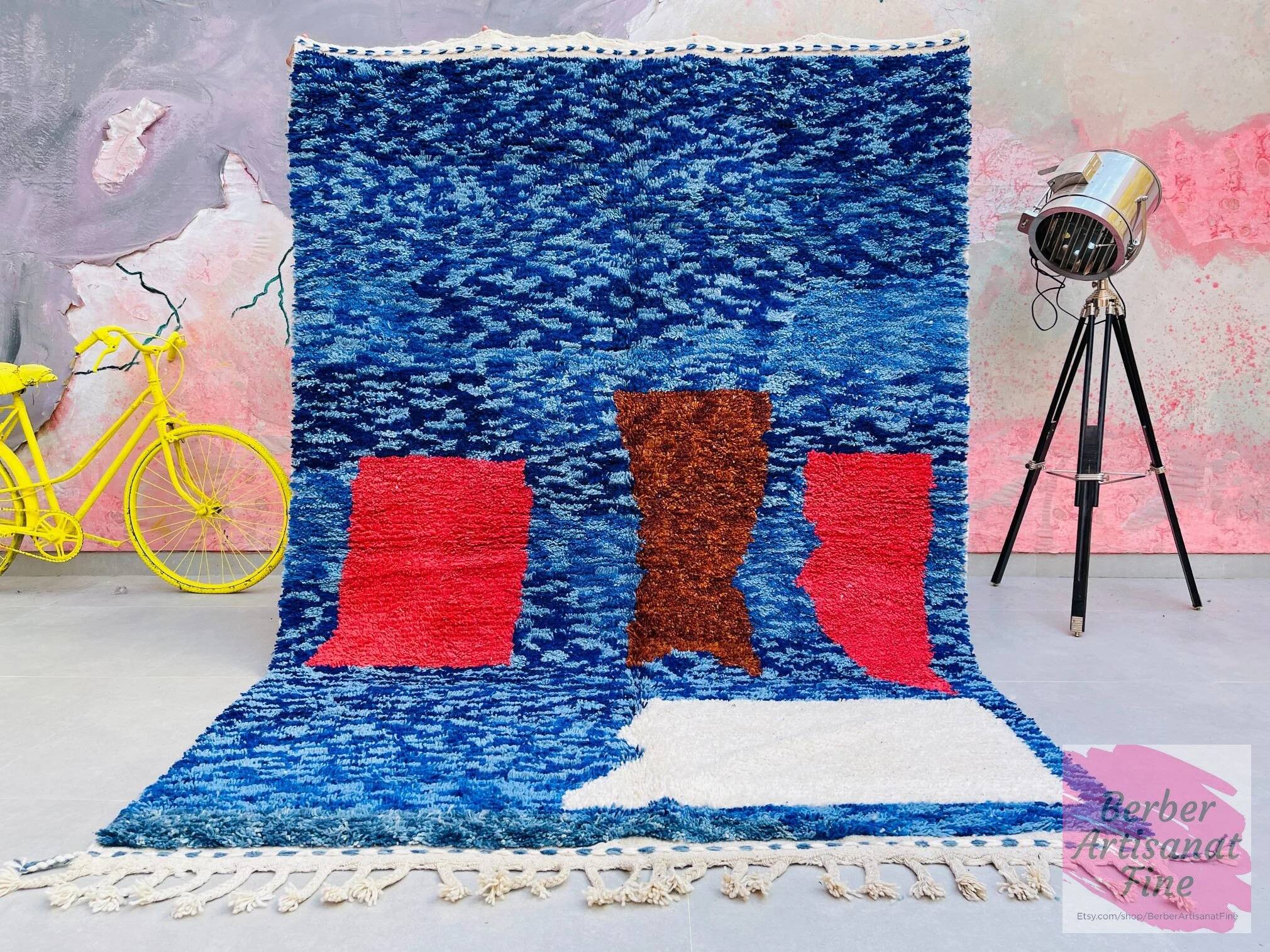 Tapis fait main traditionnal 250cmX150cm marocain