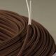 Duo wall lights, 3 M fabric cable, rattan and cane, 70s