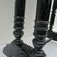 Wooden side table painted in faux marble