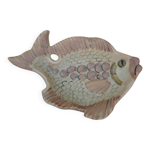Grand plat/coupe en céramique - poisson
