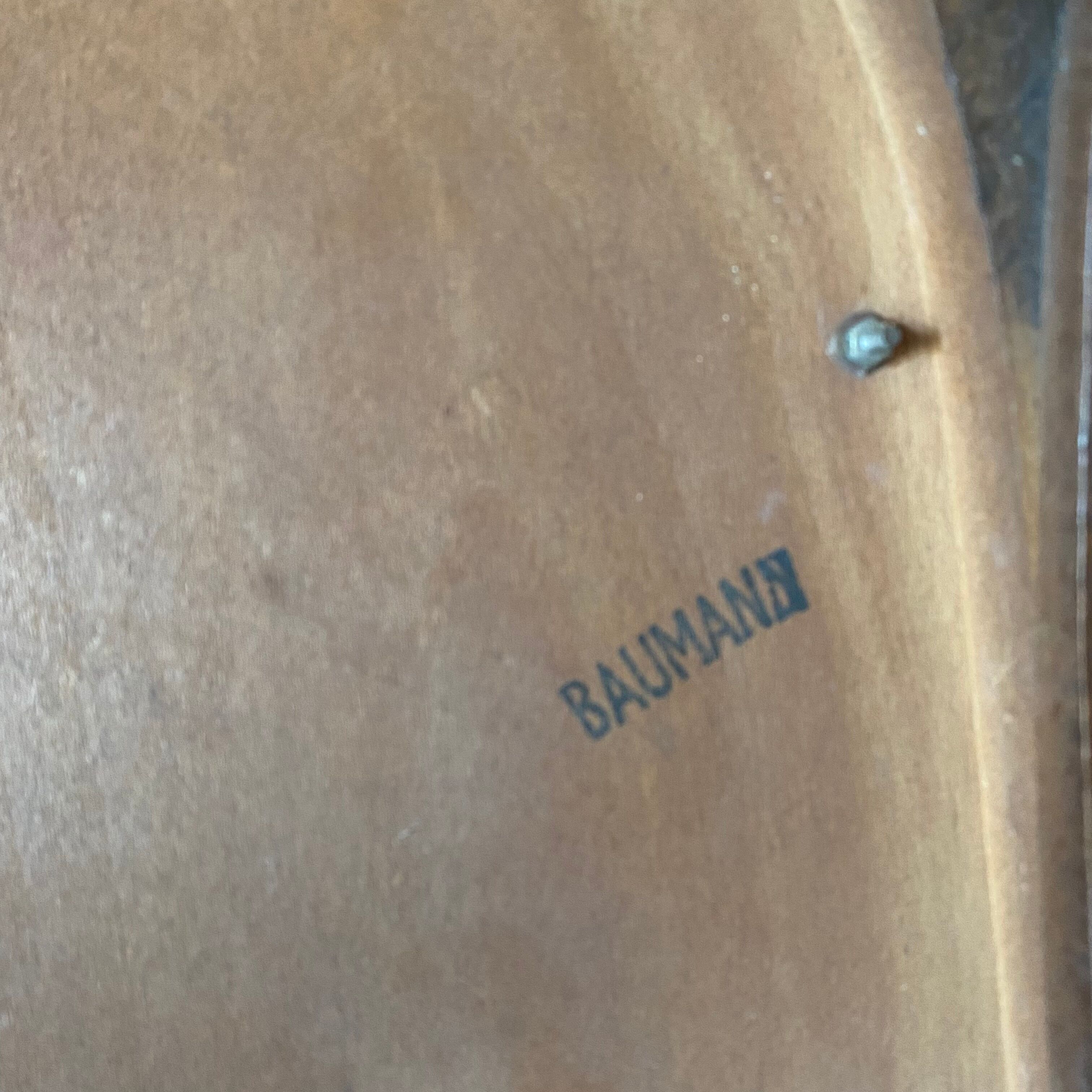 Baumann bistro chairs in wood and skaï