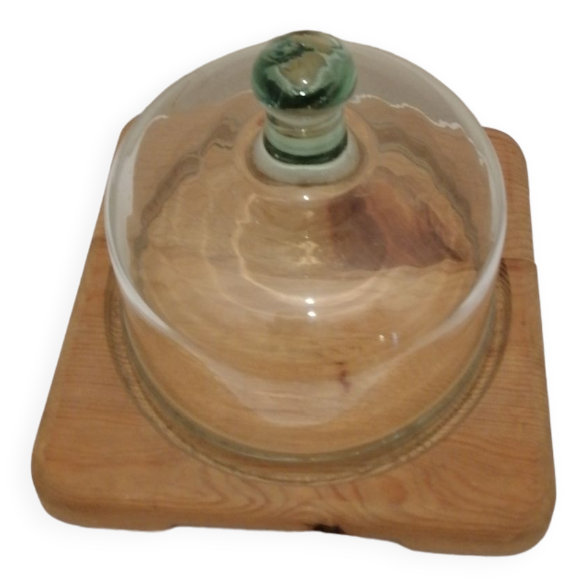 Square cheese platter with domed bell