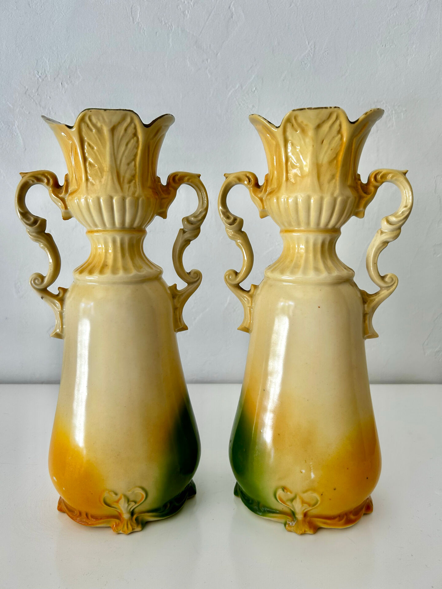 Paire de vases anciens Art Nouveau -Robert Hanke ( Autriche)