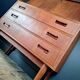 Secrétaire danois Gunnar Nielsen, enfilade scandinave, bureau vintage