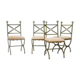 Series of 4 metal chairs
