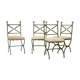 Série de 4 chaises en métal