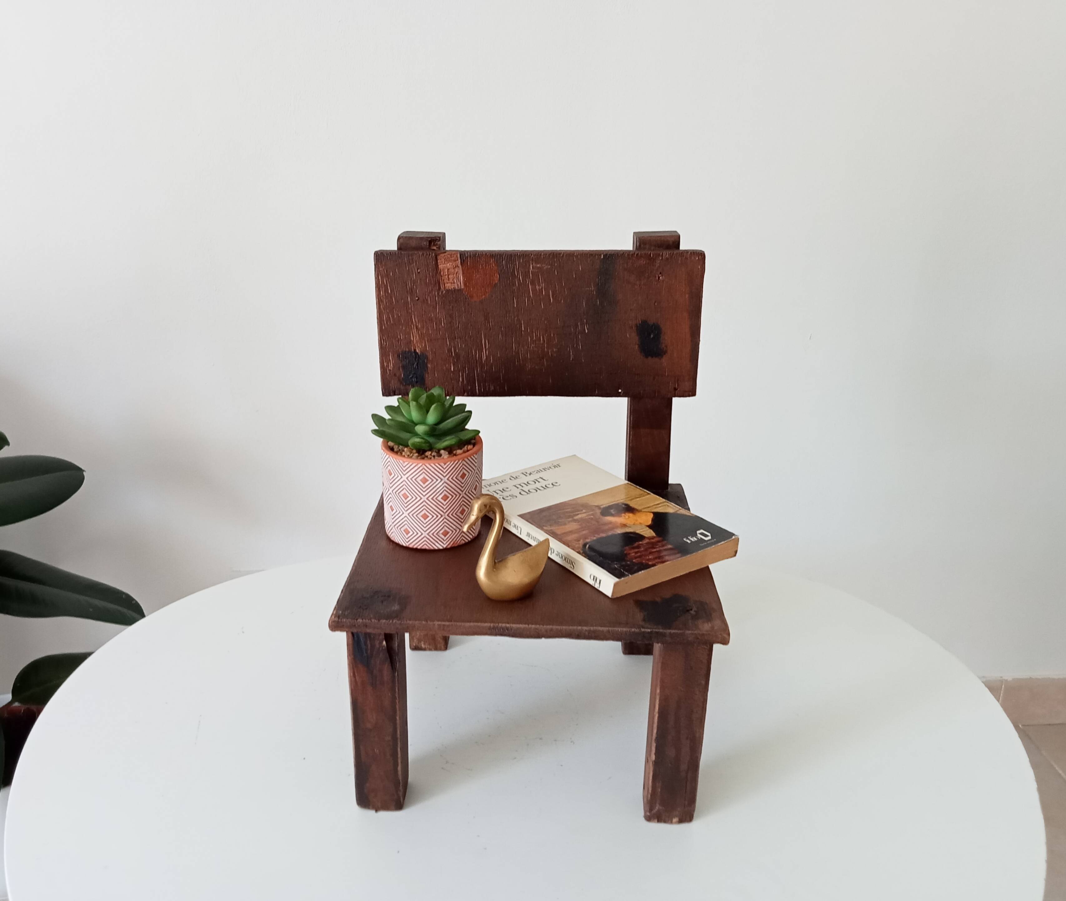 Antique children's chair, folk art, early 20th century