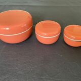 Pull-out boxes in bakelite lacquered 70s