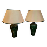 Pair of Paolo Marioni glazed ceramic lamps – Circa 1960