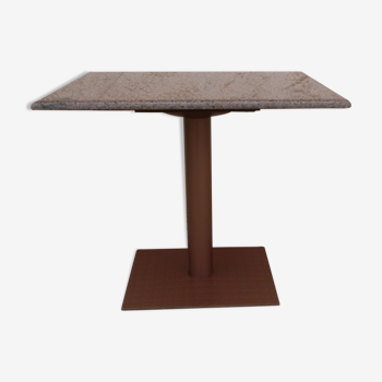 Table style art déco avec marbre pied en fonte
