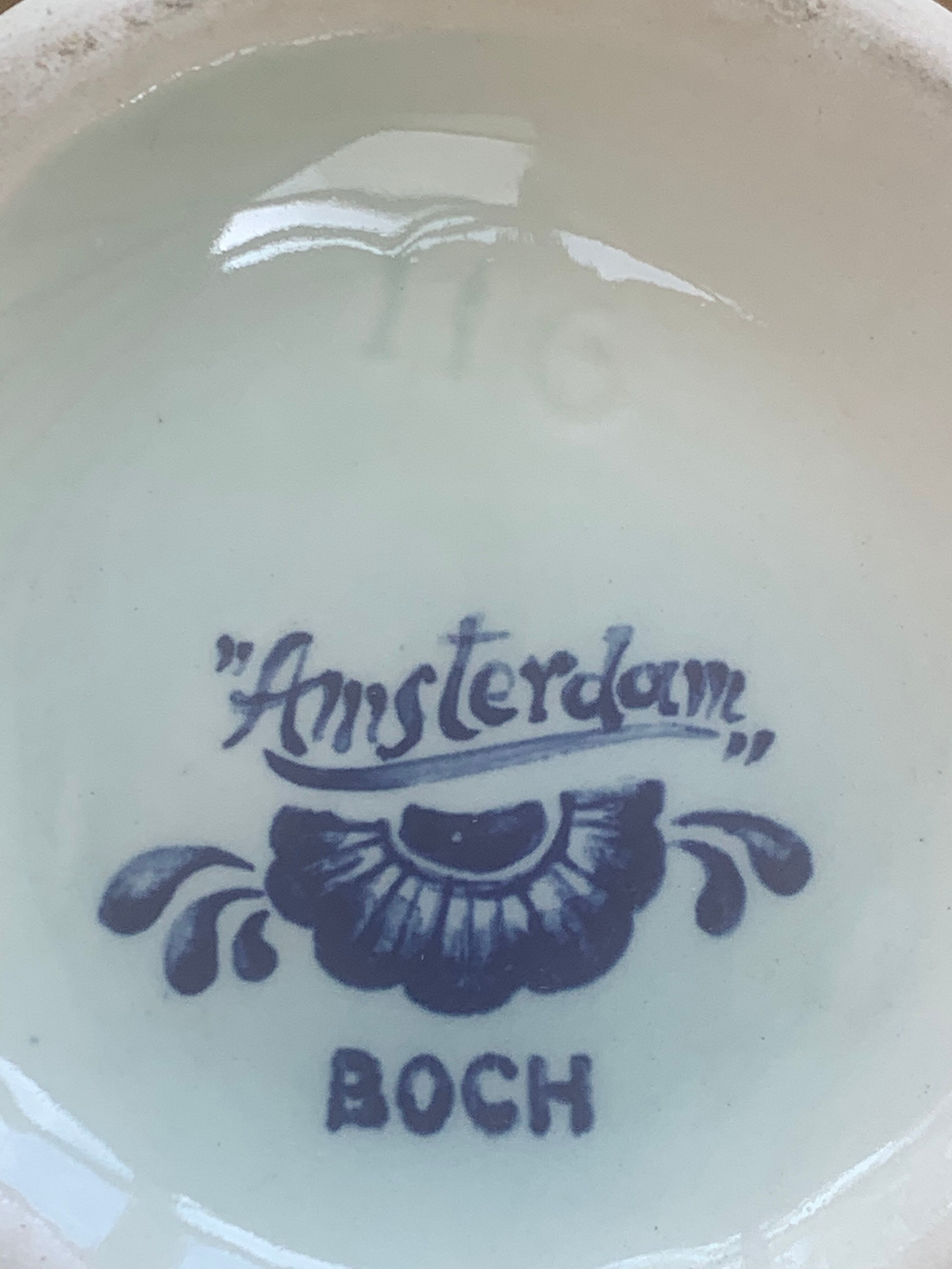 Jug, pitcher, delft pattern amsterdam model of vintage boch