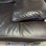 Chocolate leather sofa