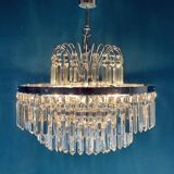 Grand vintage crystal chandelier from Sijaj Hrastnik, Yugoslavia, 1970s.
